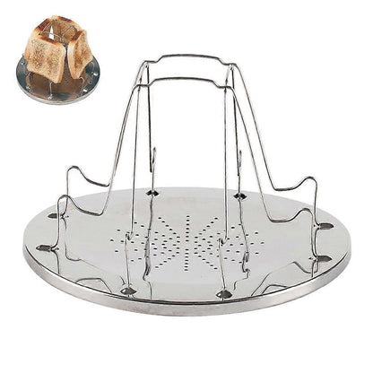 Folding Stainless Steel Camping Toaster Tray, 4 Slice V1263-JX-4891