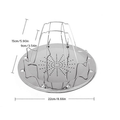 Folding Stainless Steel Camping Toaster Tray, 4 Slice V1263-JX-4891