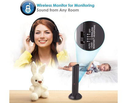 Stereo Wireless Over-Ear Headphones High Fidelity Headset V1263-JX-49