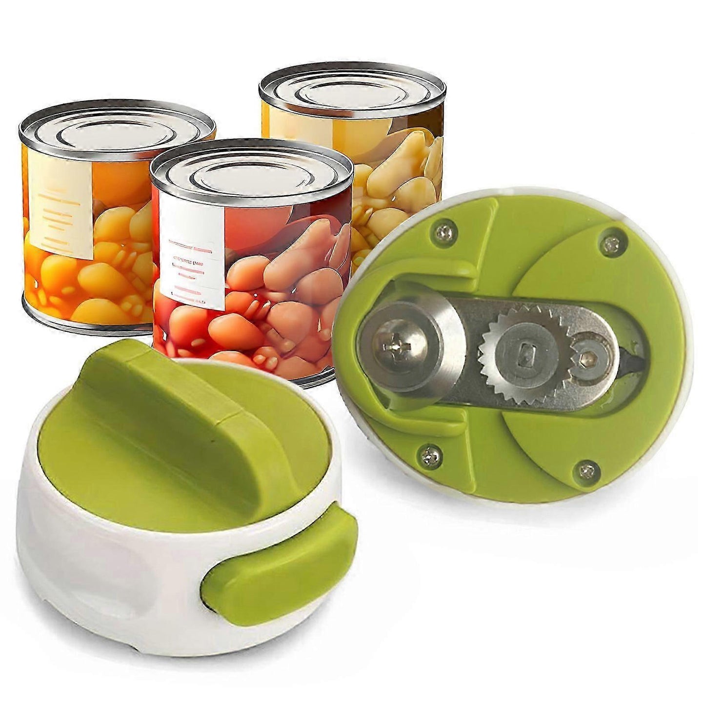 Manual Can & Bottle Opener, Kitchen Tool with Knife, Durable Design for Home & Restaurant V1263-JX-4902