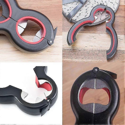 Adjustable 6-in-1 Can & Bottle Opener, Arthritis Friendly, Easy Grip, Multifunction Tool V1263-JX-4909
