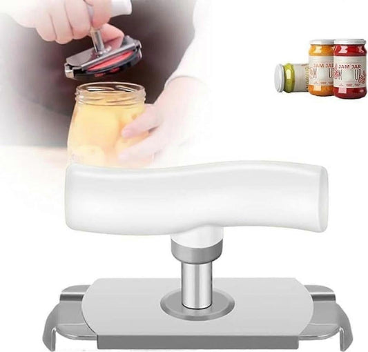 Easy-Open Arthritis Can Opener, Labor-Saving Screw Cap Opener, White V1263-JX-4910