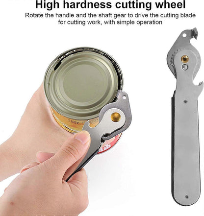 2pcs Stainless Steel Manual Can Opener, Smooth Edge, Tin & Can Opening Tool V1263-JX-4913