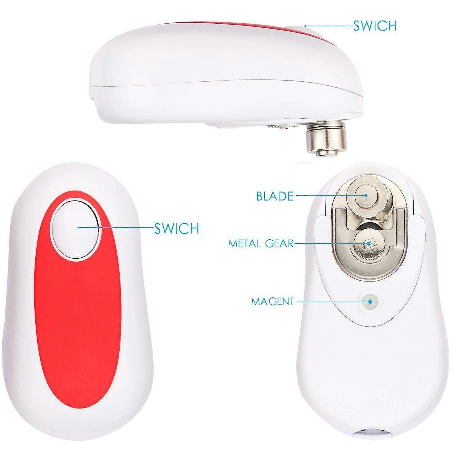One-Touch Electric Can Opener, Smooth Edge, Hands-Free Operation V1263-JX-4917