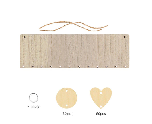 Wall Hanging Calendar Wooden Words Print Family Home Ornaments Office Decor- A V1263-JX-492
