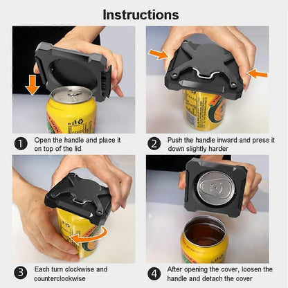Manual Portable Can Opener, Labor-Saving, No Sharp Edges, Beer Bar Tool V1263-JX-4928