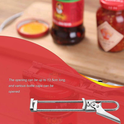 Adjustable Jar & Can Opener, Arthritis Friendly, Stainless Steel V1263-JX-4930