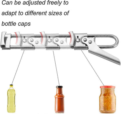 Adjustable Jar & Can Opener, Arthritis Friendly, Stainless Steel V1263-JX-4930