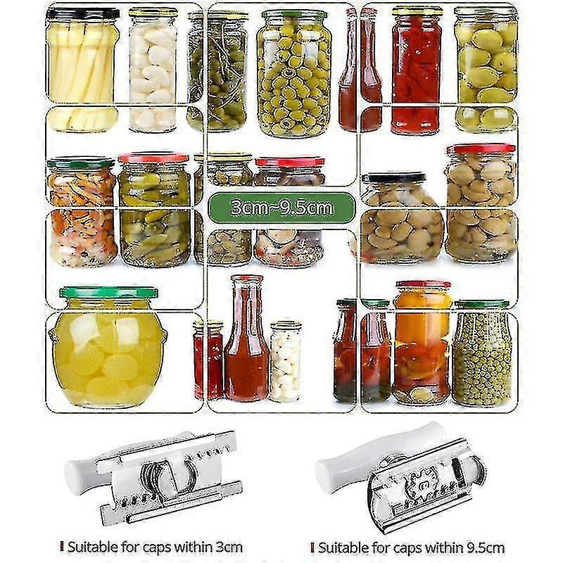 Adjustable Lid & Bottle Opener, Stainless Steel Kitchen Tool V1263-JX-4931