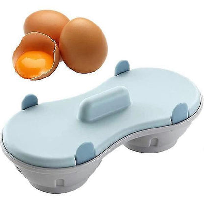 Microwave Double Cup Plastic Egg Cooker for Quick Cooking V1263-JX-4933