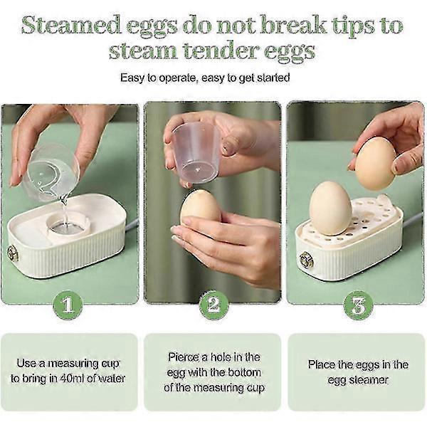 2-Egg Compact Electric Egg Cooker for All Cooking Styles V1263-JX-4936