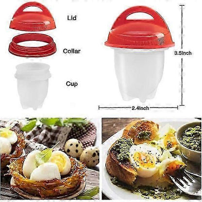 6 Pcs Silicone Egg Cooker Poacher Cups, Food Grade V1263-JX-4938