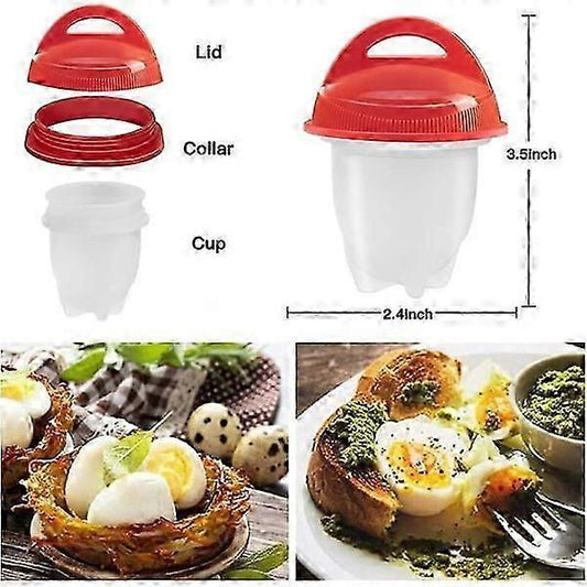 6 Pcs Silicone Egg Cooker Poacher Cups, Food Grade V1263-JX-4938