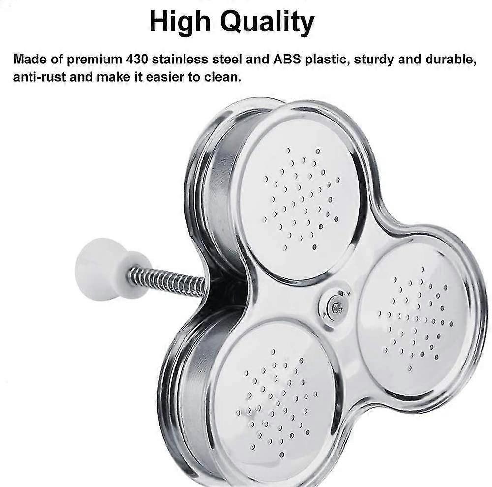 Stainless Steel 3-Compartment Egg Cooker Pot with Steam Basket V1263-JX-4939