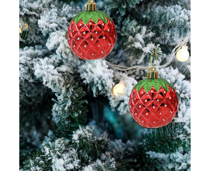 6Pcs Strawberry Ball Pendants-8 cm V1263-JX-494