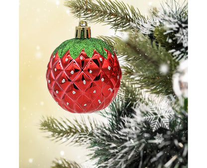 6Pcs Strawberry Ball Pendants-8 cm V1263-JX-494