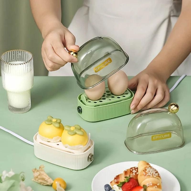 2-Egg Electric Egg Steamer, Compact Size for Home Use V1263-JX-4942