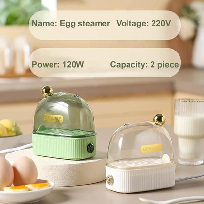 2-Egg Electric Egg Steamer, Compact Size for Home Use V1263-JX-4942