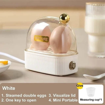 2-Egg Electric Egg Steamer, Compact Size for Home Use V1263-JX-4942