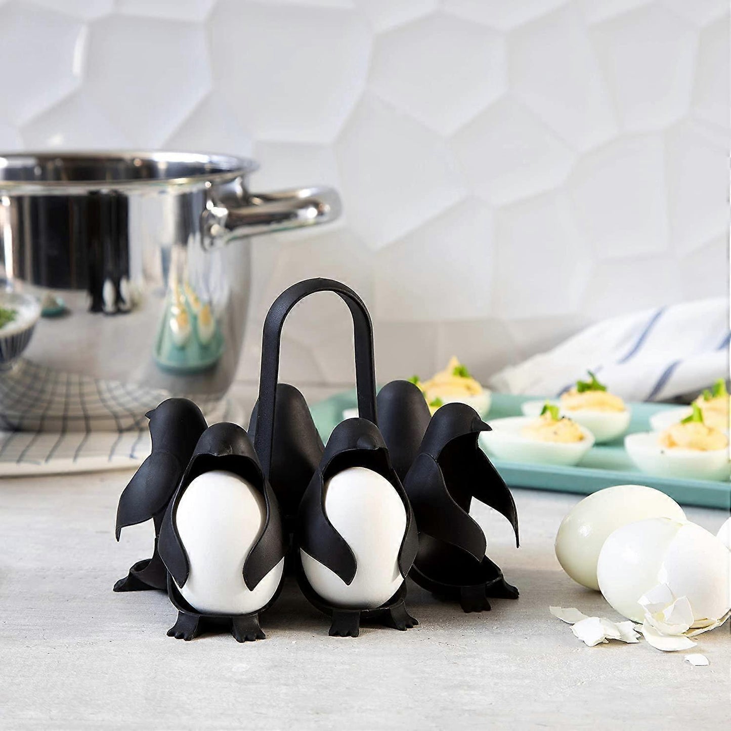 Penguin-Shaped 3-in-1 Boiled Egg Cooker, Premium Design V1263-JX-4948