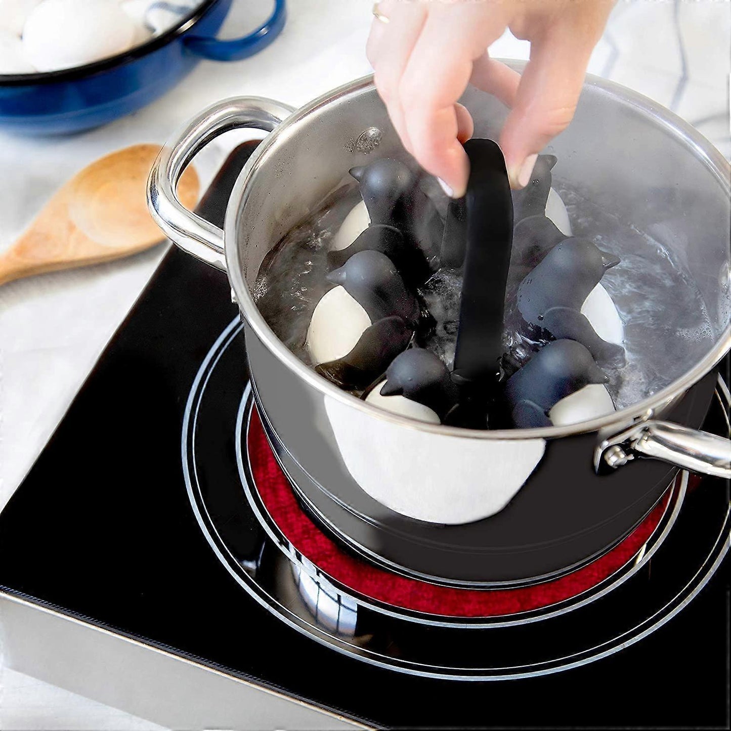 Penguin-Shaped 3-in-1 Boiled Egg Cooker, Premium Design V1263-JX-4948