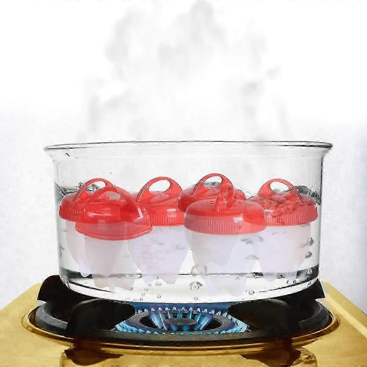 6 Pcs Silicone Shell-Free Egg Cooker Cups V1263-JX-4949