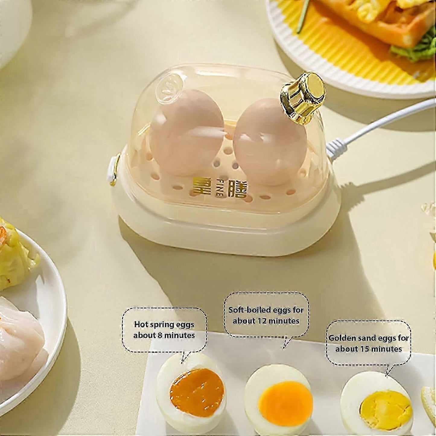 120W Electric Egg Steamer, Portable Dorm Egg Boiler V1263-JX-4950