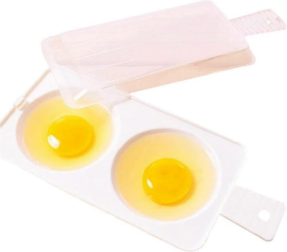 Plastic Double Egg Poacher, Microwave Egg Cooker V1263-JX-4952