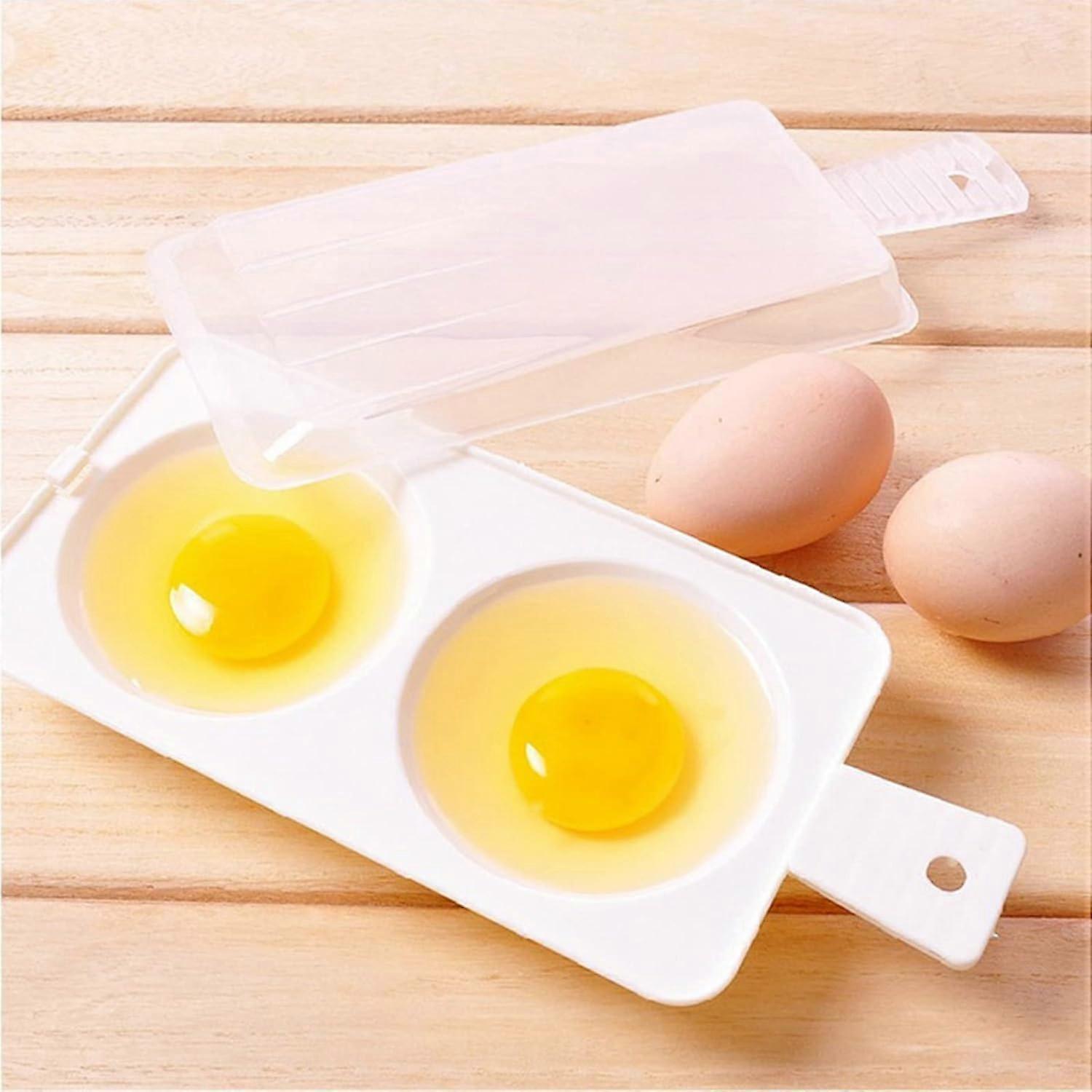 Plastic Double Egg Poacher, Microwave Egg Cooker V1263-JX-4952