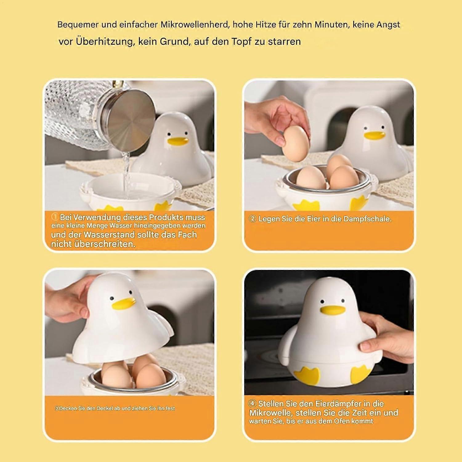 Duck Shape Microwave Egg Cooker, 4-Egg Capacity V1263-JX-4963