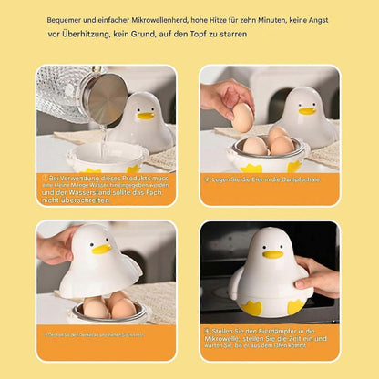 Duck Shape Microwave Egg Cooker, 4-Egg Capacity V1263-JX-4963