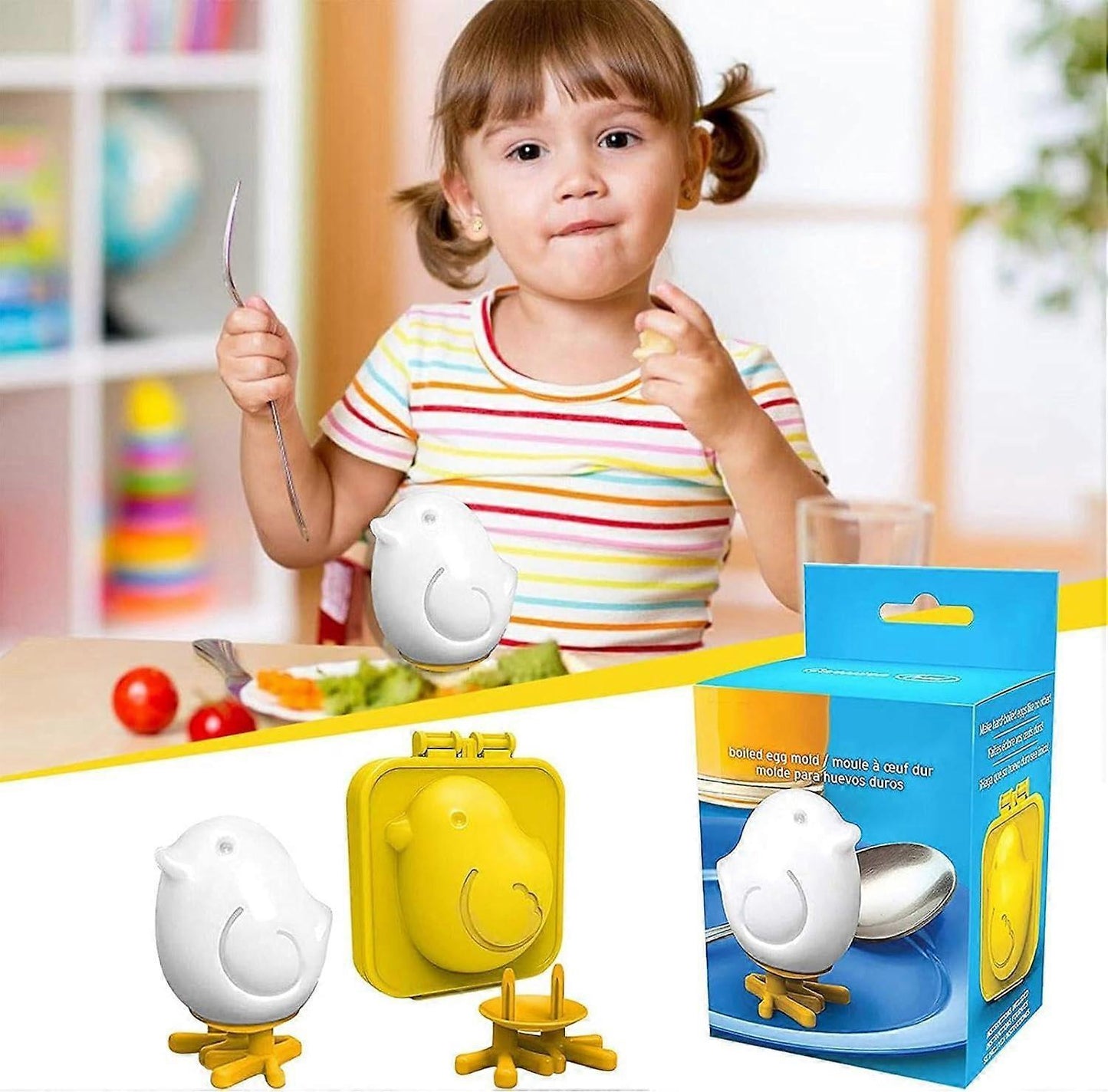 Animal Shaped Boiled Egg Mold for Babies Meals V1263-JX-4964