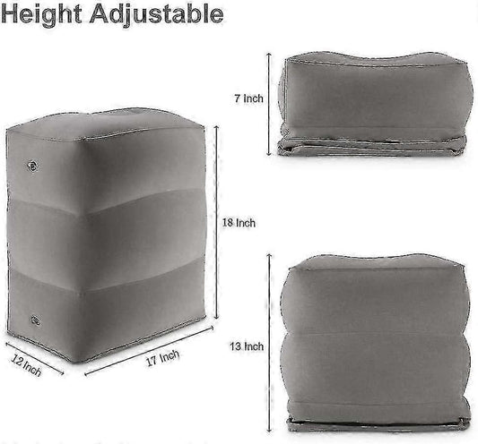 Inflatable Leg & Foot Rest Pillow for Travel, Adjustable Cushion V1263-JX-4968