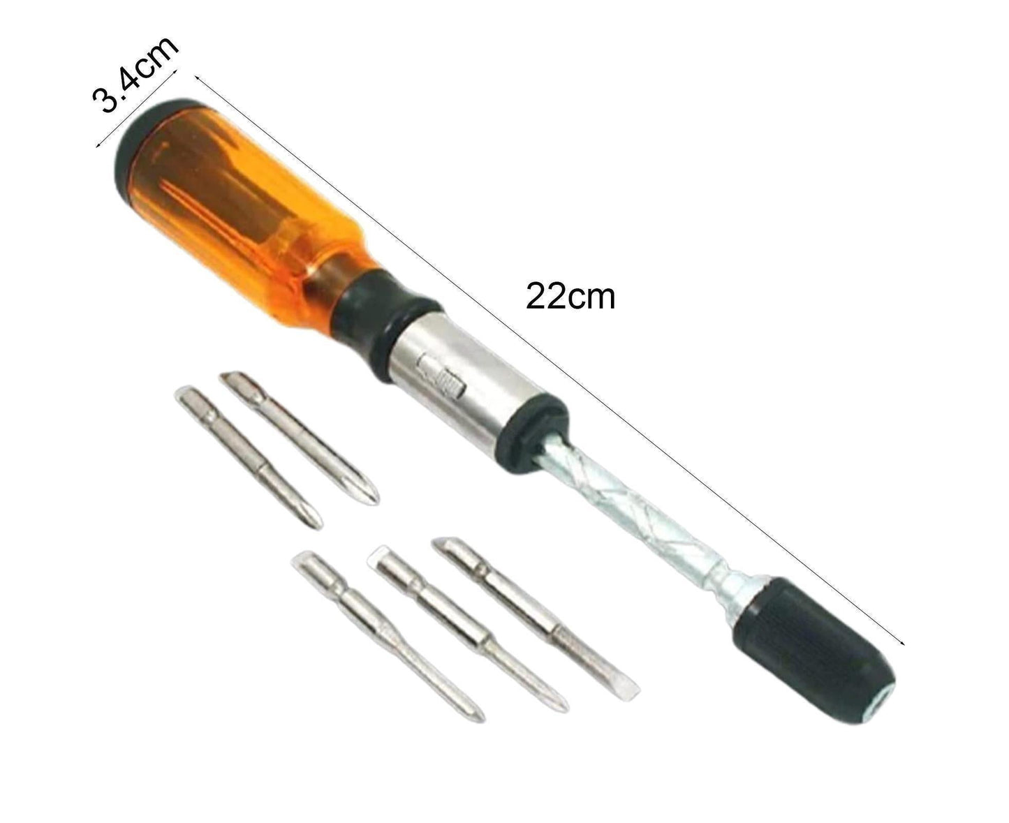 1 Set Screwdrivers Demountable High Precision Metal Hand Pressing Nut Drivers Hand Tools-Yellow V1263-JX-497