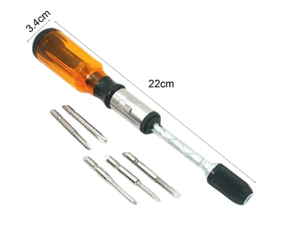 1 Set Screwdrivers Demountable High Precision Metal Hand Pressing Nut Drivers Hand Tools-Yellow V1263-JX-497