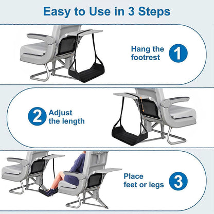 Airplane Foot Rest, Portable Leg Support for Travel V1263-JX-4981