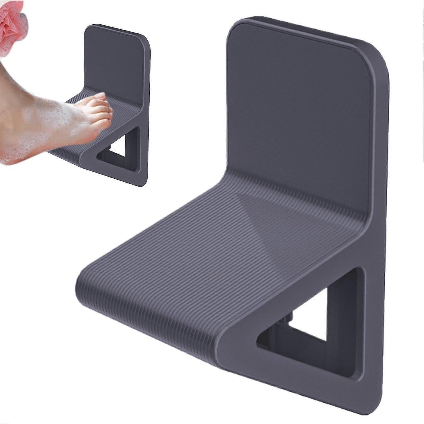 Black Shower Foot Rest, No Drill, for Shaving V1263-JX-4984