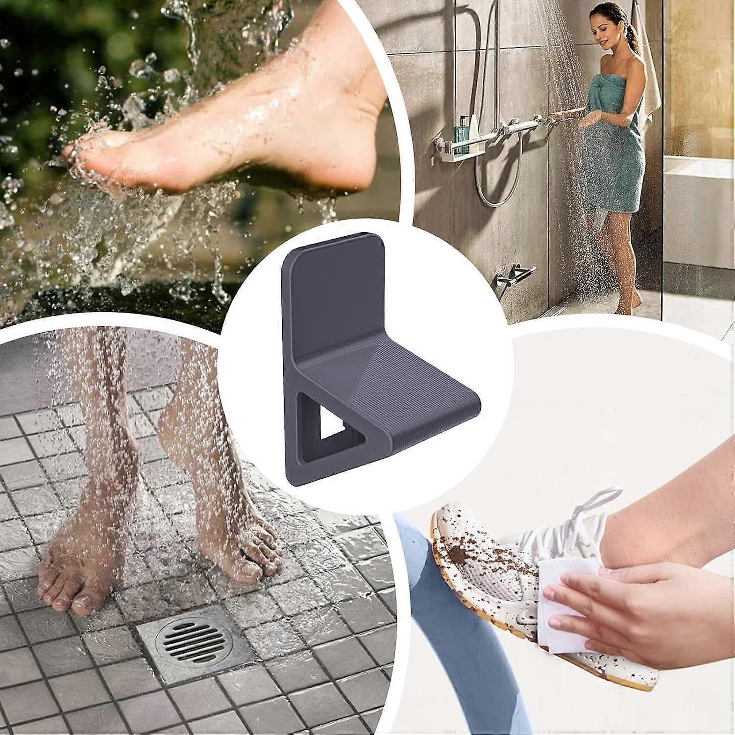 Black Shower Foot Rest, No Drill, for Shaving V1263-JX-4984