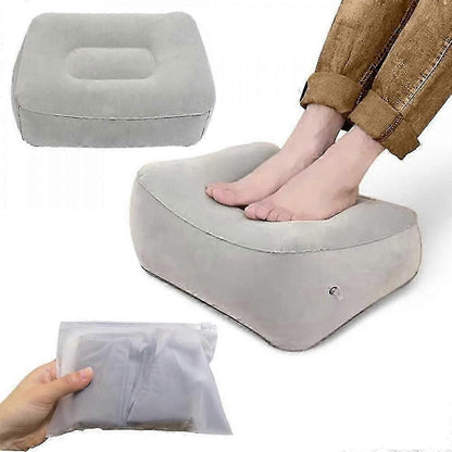 Inflatable Flocking Fabric Foot Rest, Airplane/Car/Office Use V1263-JX-4988