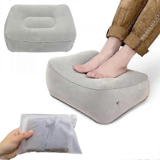 Inflatable Flocking Fabric Foot Rest, Airplane/Car/Office Use V1263-JX-4988