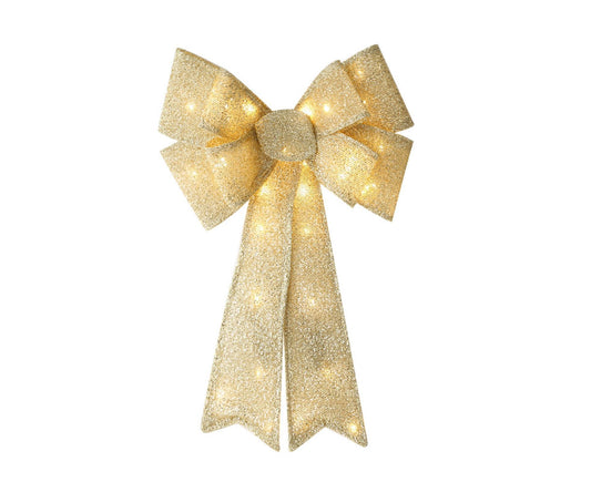 Xmas Tree Wreath Bow Pendant for Party-Golden V1263-JX-499