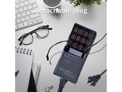 60W 12-Port USB Charging Station for Multiple Devices, Apple & More V1263-JX-4999