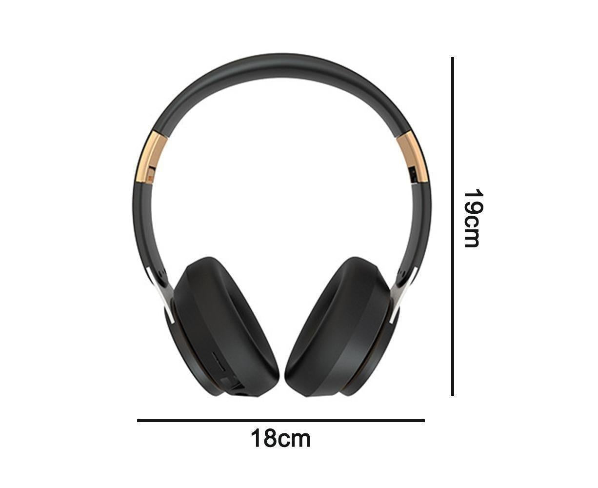 Wireless Headphones - Foldable Stereo - Bluetooth Over Ear Headset with Mic for Sports V1263-JX-50