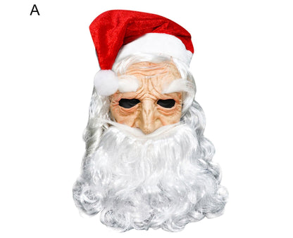 Halloween Creative Santa Claus Shape Christmas Cosplay Costume Decor Face Cover-C V1263-JX-500