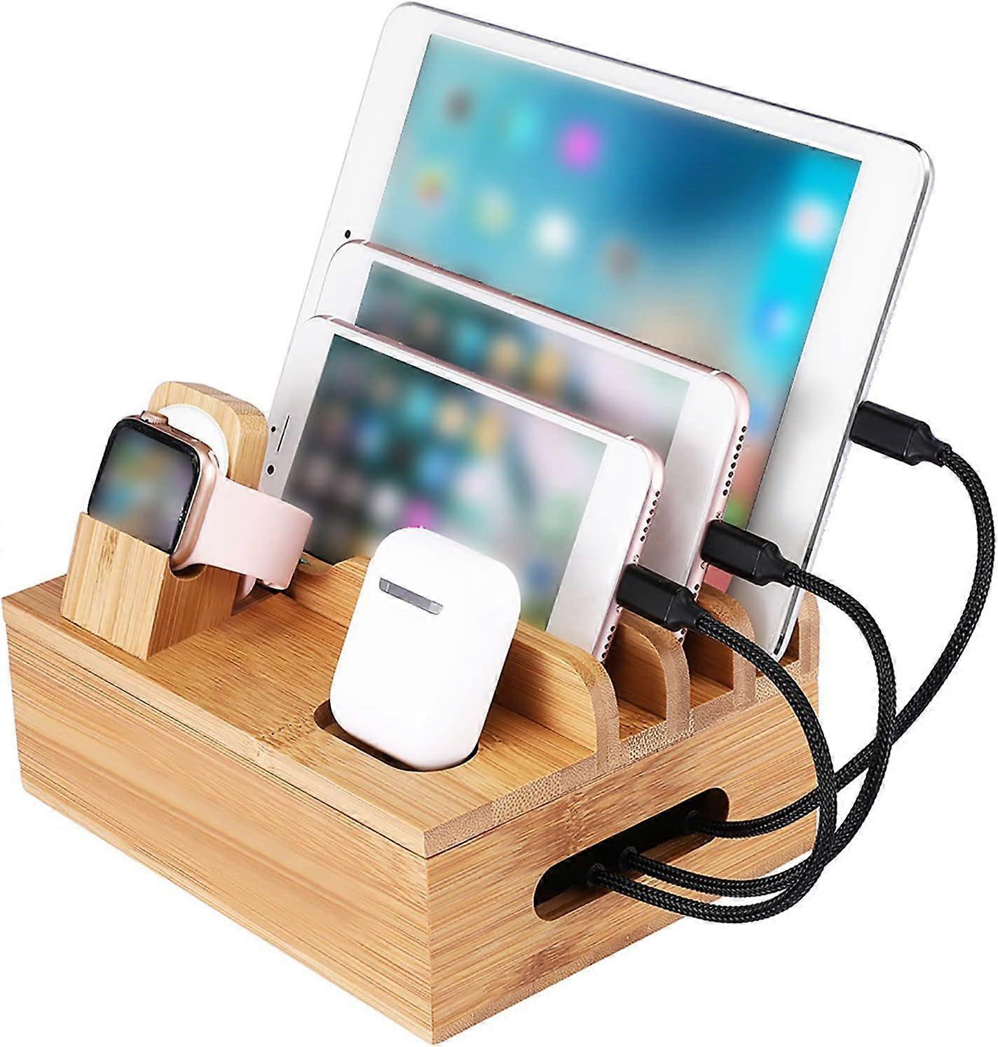 Bamboo Phone Charging Organizer, Bedside Desktop Dock V1263-JX-5000