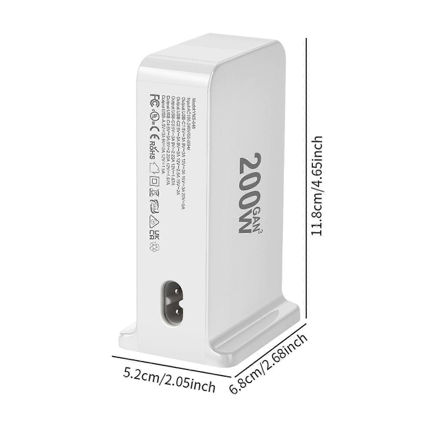 200W USB-C Desktop Charging Station for Home & Office V1263-JX-5004