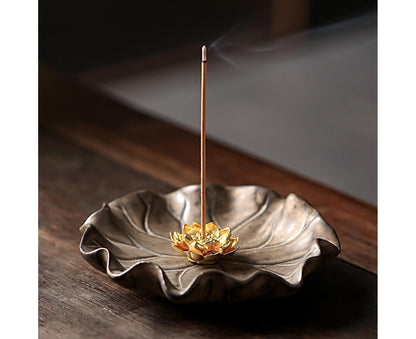 Lotus Leaf Mini Incense Holder for Teahouse-A V1263-JX-501