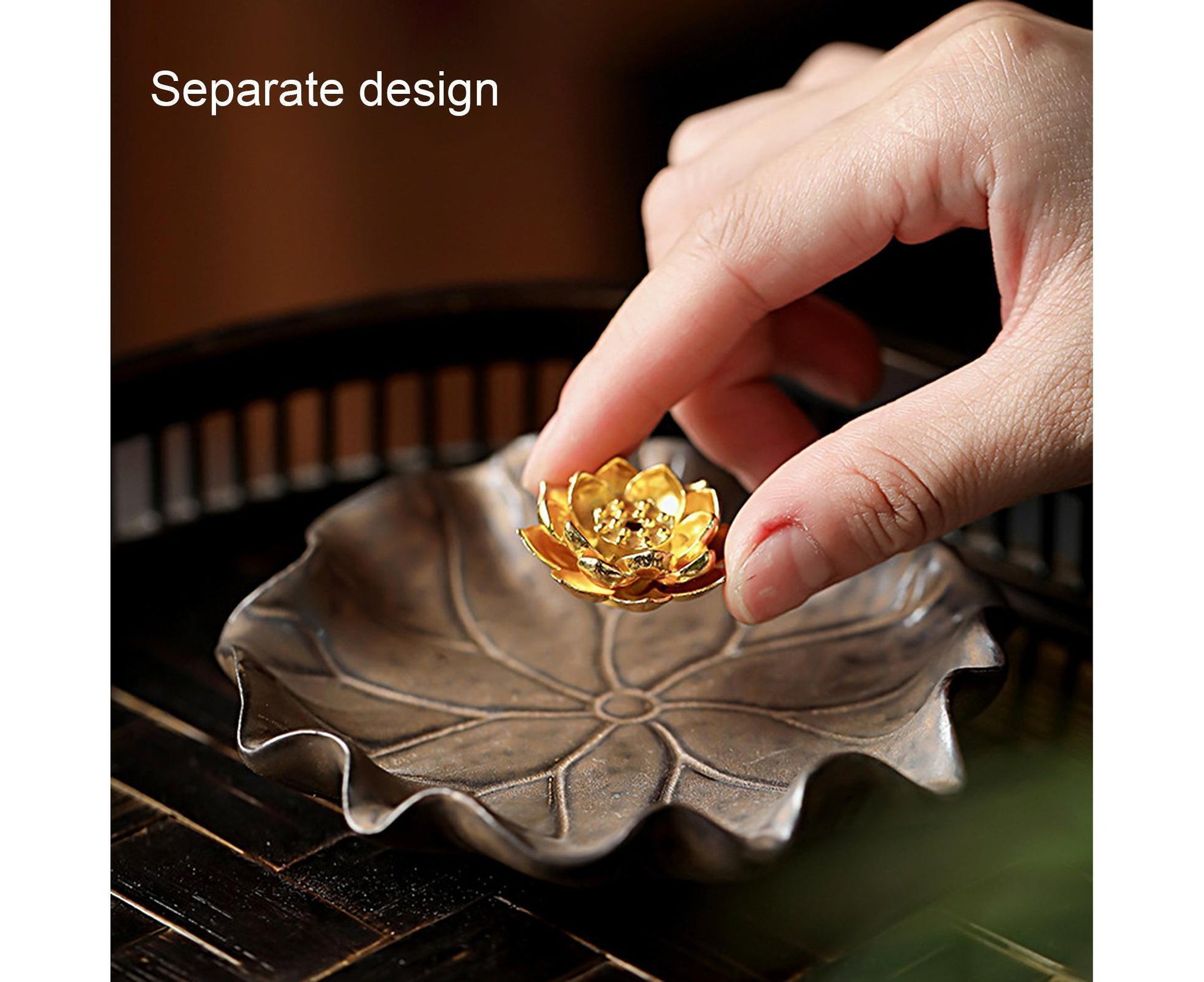 Lotus Leaf Mini Incense Holder for Teahouse-A V1263-JX-501