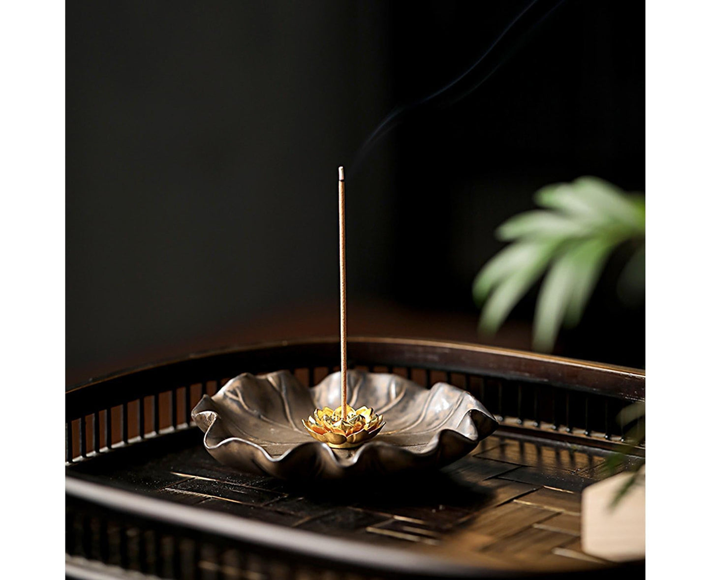 Lotus Leaf Mini Incense Holder for Teahouse-A V1263-JX-501