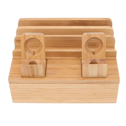 Bamboo 5-Port Charging Station Rack for Phones/Tablets/Watches V1263-JX-5011